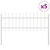 vidaXL Gartenzaun WOERDEN 5 stk. 8,5 x 0,6 m Pulverbeschichteter Stahl