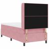 vidaXL Boxspringbett mit Matratze mit Kopfteil Rosa 90 x 200 cm Samt