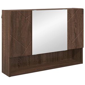 vidaXL Spiegelschrank Braun Eichen-Optik 80 x 17 x 55 cm Holzwerkstoff