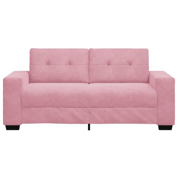 vidaXL Zweisitzer-Sofa Rosa 180x77x82 cm Samt