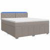 vidaXL Boxspringbett mit Matratze Taupe 160 x 200 cm Stoff