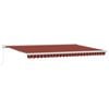 vidaXL Ausziehbare Markise Rot und Schwarz 500 x 300 cm