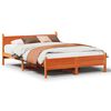vidaXL Massivholzbett ohne Matratze Wachsbraun 150x200 cm Kiefernholz