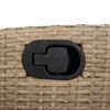 vidaXL 9-tlg. Garten-Essgruppe mit Kissen Beige Poly Rattan