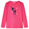 Kinder-Langarmshirt Knallrosa 104