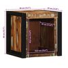 vidaXL Nachttisch Mehrfarbig 40x35x40 cm Altholz Massivholz
