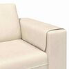 vidaXL Stoffsofa mit Kissen Creme 208 cm Cordstoff