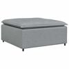 vidaXL Modulares Sofa-Fu&szlig;hocker-Modul Hellgrau 100 x 100 x 48 cm