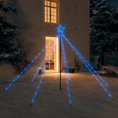 vidaXL Weihnachtsbaum-Lichterkette Indoor Outdoor 400 LEDs Blau 2,5 m