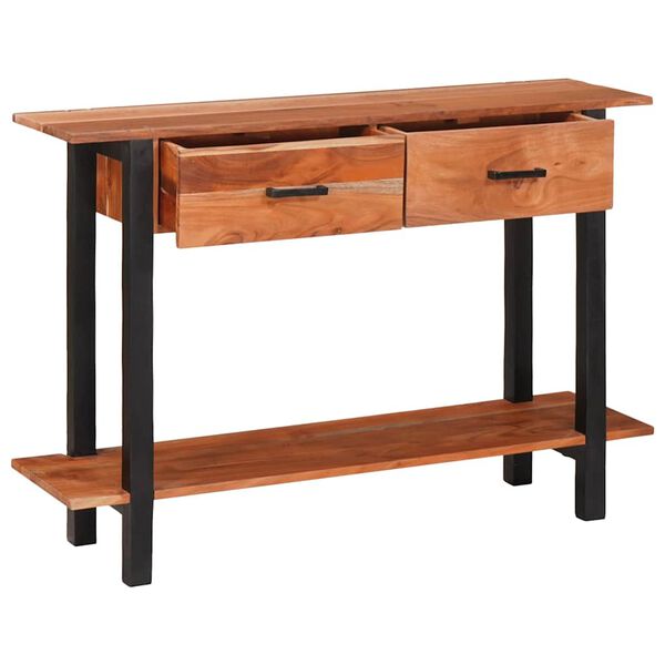 vidaXL Konsolentisch mit Schubladen Braun und Schwarz 110 x 30 x 75 cm