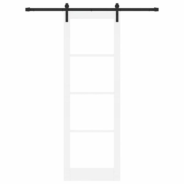 vidaXL Schiebet&uuml;r ORKDAL Wei&szlig; und Schwarz 78 x 232 cm