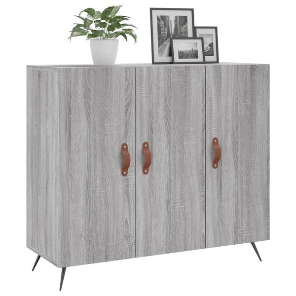 vidaXL Sideboard Grau Sonoma 90x34x80 cm Holzwerkstoff