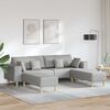 vidaXL Sofa mit Kissen 3 pcs Wolkengrau Stoff