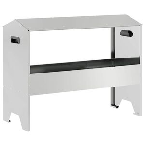 vidaXL Futtertr&ouml;ge f&uuml;r Nutztiere Silber 79 x 35 x 62 cm 15 kg