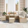 vidaXL Gartensofa-set 8 pcs Beige Poly-Rattan
