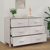 vidaXL Sideboard HAMAR Weiß 113x40x80 cm Massivholz Kiefer
