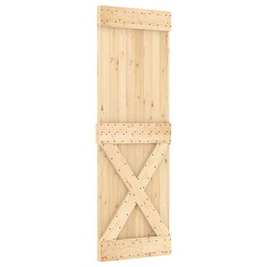 vidaXL Schiebet&uuml;r NARVIK 70 x 210 cm (213,5 cm) Nat&uuml;rlich und Schwarz