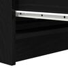 vidaXL Sideboard Schwarz Eichen-Optik 80x35x99 cm Holzwerkstoff