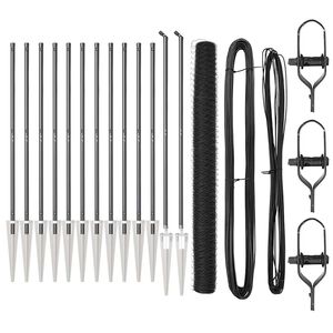 vidaXL Sechseckzaun mit Pfosten 25 x 1,5 m PVC-beschichteter Stahl