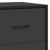 vidaXL Sideboard Schwarz 35,5x35x76 cm Holzwerkstoff und Metall