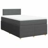vidaXL Boxspringbett mit Matratze Dunkelgrau 120x190 cm Stoff