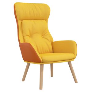 vidaXL Relaxsessel Senfgelb Stoff und PVC