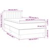 vidaXL Boxspringbett mit Matratze & LED Dunkelblau 100x200 cm Samt