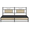 vidaXL Metallbett ohne Matratze Sonoma-Eiche 183x213 cm