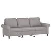 vidaXL 3-Sitzer-Sofa mit Hocker Hellgrau 180 cm Stoff