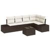 vidaXL Gartensofa-set 6 stk. Braun Poly-Rattan