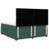 vidaXL Boxspringbett mit Matratze Dunkelgr&uuml;n 200x200 cm Samt
