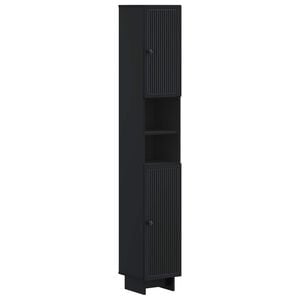 vidaXL Badezimmerschrank mit offenem Regal EDE Schwarz