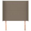 vidaXL Kopfteil mit Ohren Taupe 93x16x118/128 cm Stoff