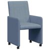 vidaXL Esszimmerst&uuml;hle mit Rollen 2 Stk. Cordstoff Blau