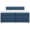 vidaXL Boxspringbett mit Matratze Blau 200x200 cm Stoff
