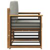 vidaXL Outdoor-Sofagarnitur mit Kissen Natur 71 x 63 x 73 cm