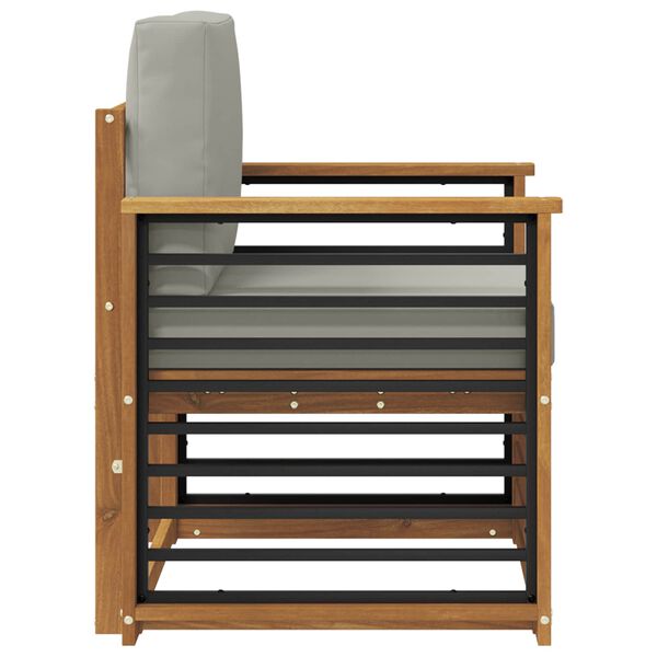 vidaXL Outdoor-Sofagarnitur mit Kissen Natur 71 x 63 x 73 cm