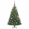 vidaXL K&uuml;nstlicher klappbarer Weihnachtsbaum mit 150 LEDs Gr&uuml;n 120 cm