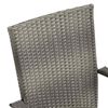 vidaXL Gartenstühle Stapelbar 2 Stk. Grau Poly Rattan