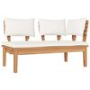 vidaXL Gartensofa-set 4 pcs Braun und Creme