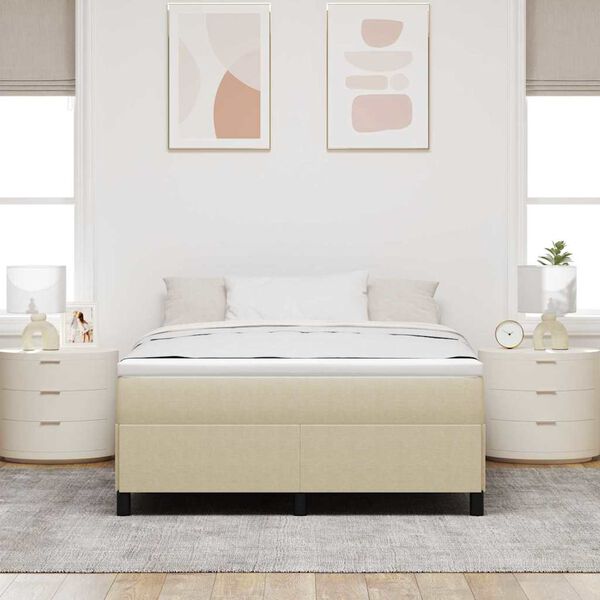 vidaXL Boxspringbett Grau-Gr&uuml;n 140 x 200 cm Samt