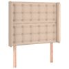 vidaXL Kopfteil mit Ohren Cappuccino-Braun 93x16x118/128 cm Kunstleder