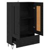 vidaXL Highboard Schwarz Eichen-Optik 69,5 x 31 x 115 cm Holzwerkstoff