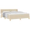 vidaXL Boxspringbett mit Matratze Creme 200 x 180 cm Polyester