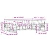 vidaXL Outdoor-Sofagarnitur mit Kissen 8 pcs Natur und Beige