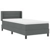 vidaXL Boxspringbett mit Matratze Dunkelgrau 200 x 90 cm Polyester