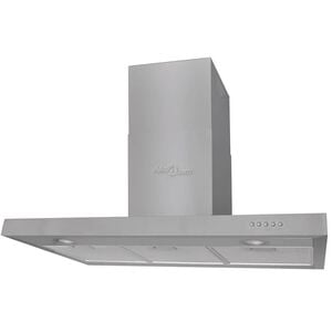 vidaXL Flachschirmhaube Edelstahl 900 mm
