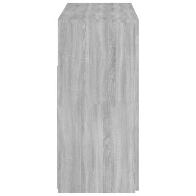 vidaXL Sideboard mit LED-Beleuchtung Grau Sonoma 115,5x30x75 cm