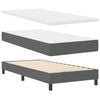 vidaXL Boxspringbett mit Matratze Dunkelgrau 200 x 80 cm Polyester
