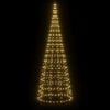 vidaXL LED-Weihnachtsbaum f&uuml;r Fahnenmast 550 LEDs Warmwei&szlig; 300 cm
